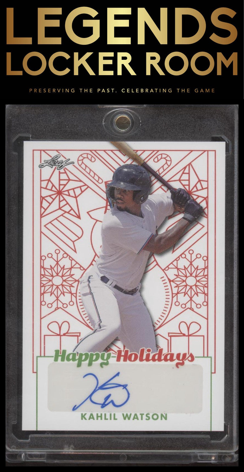 2023 Leaf Base Autographs #BA-KW1 Kahlil Watson