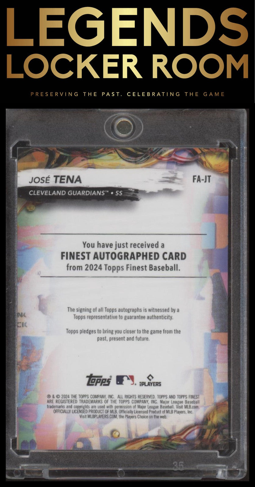 2024 Finest #FA-JT José Tena Finest Autographs Purple Refractors #/125