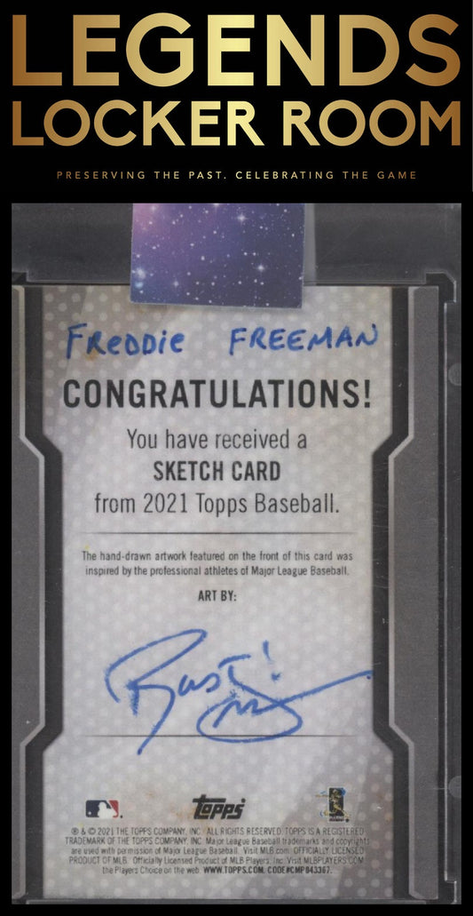 2021 Topps Freddie Freeman Sketch Card 1/1!
