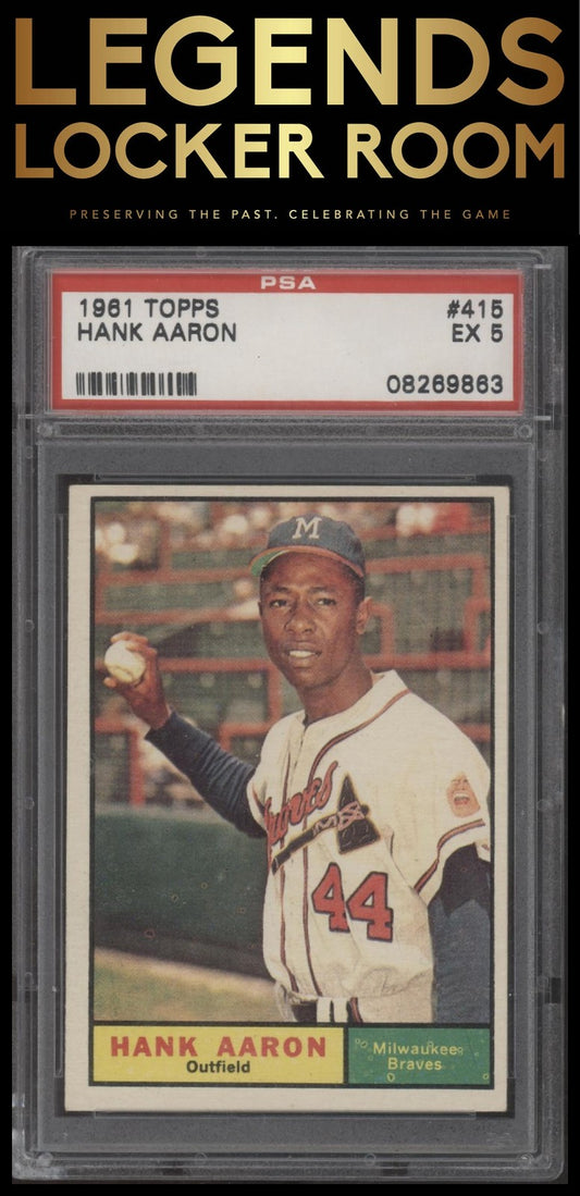 1961 Topps #415 Hank Aaron PSA 5