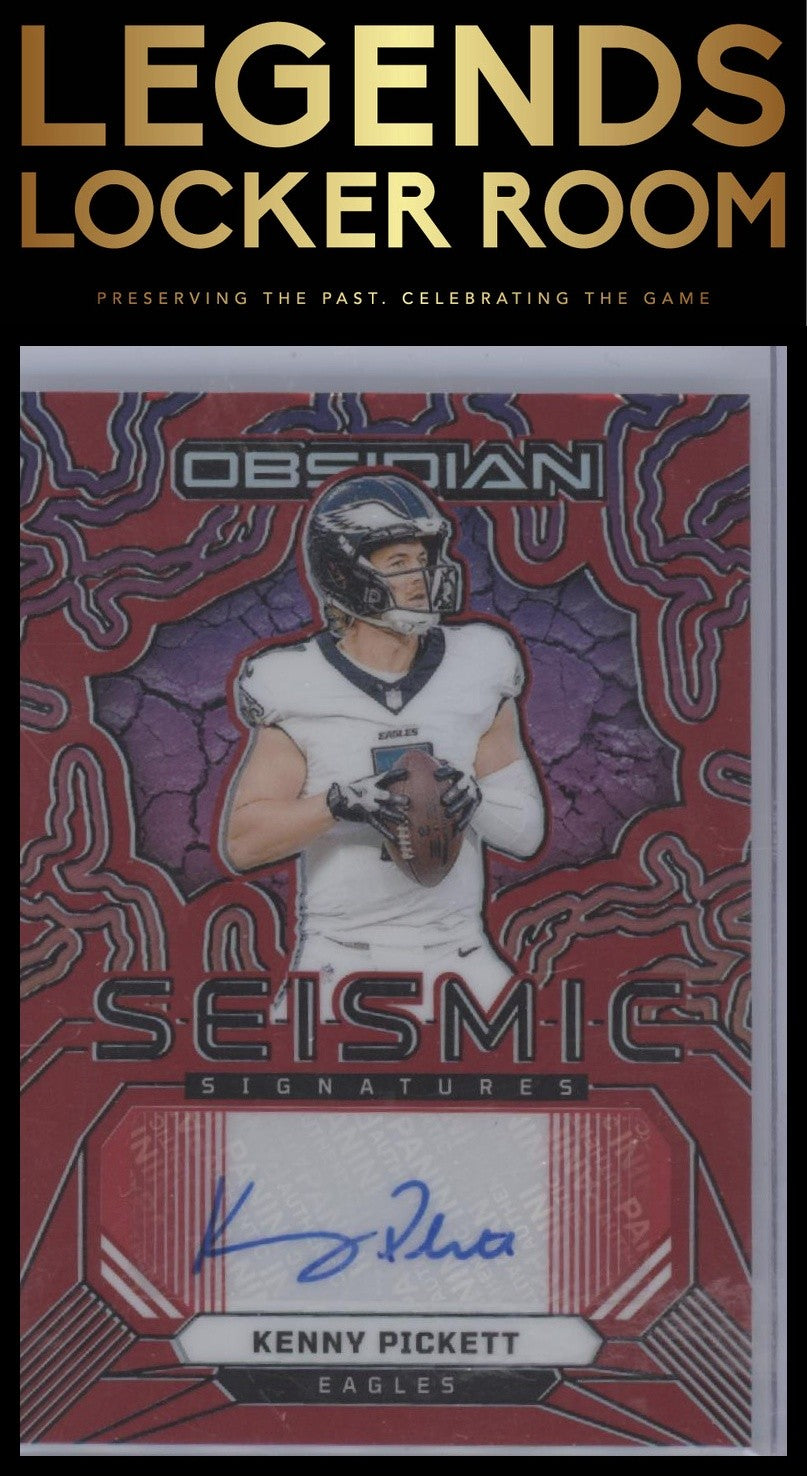2024 Panini Obsidian - Seismic Signatures Red #SS-KPT Kenny Pickett 25/25