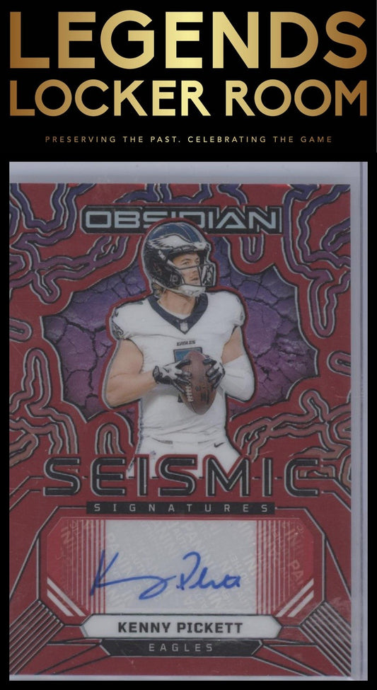 2024 Panini Obsidian - Seismic Signatures Red #SS-KPT Kenny Pickett 25/25