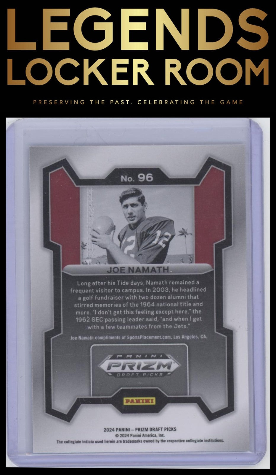 2024 Panini Prizm Draft Picks #96 Joe Namath