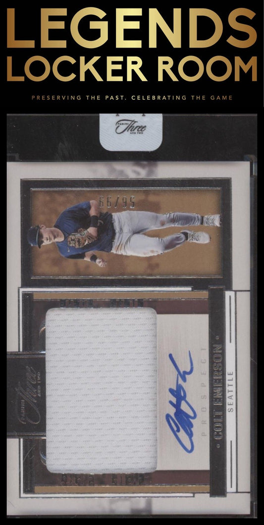 COLT EMERSON 2024 PANINI THREE AND TWO PATCH AUTOGRAPH AUTO /99