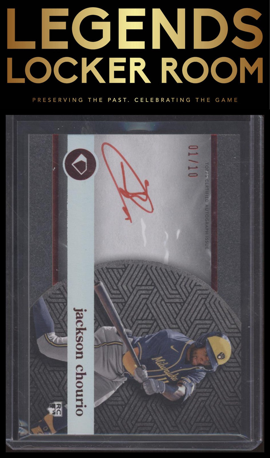 2024 Topps Diamond Icons Jackson Chourio White Polychromatink  Red Ink 01/10