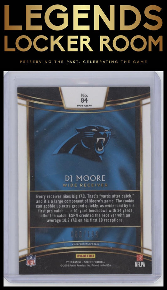 2018 Panini Select #84 DJ Moore Tri-Color Prizm #/199