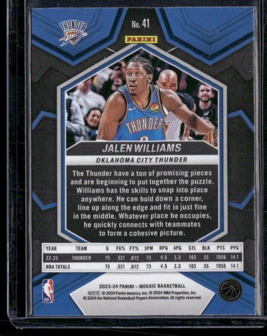 2023-24 Panini Mosaic #41 Jalen Williams
