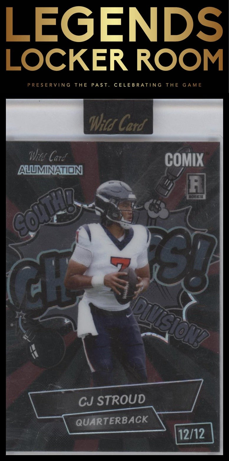 2023 Wild Card Alumination Comix Black Label CJ Stroud Champs 12/12 Bookend!