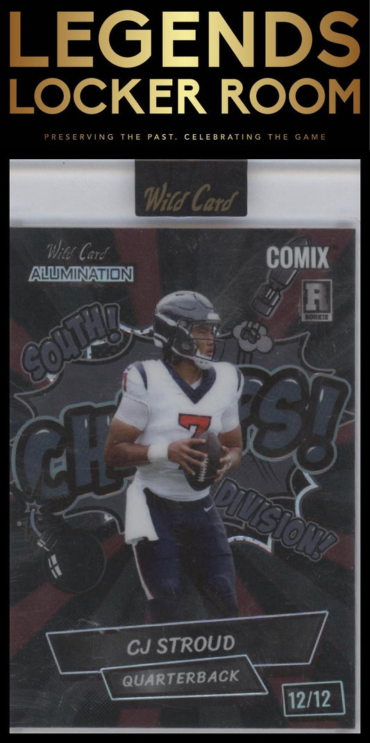 2023 Wild Card Alumination Comix Black Label CJ Stroud Champs 12/12 Bookend!