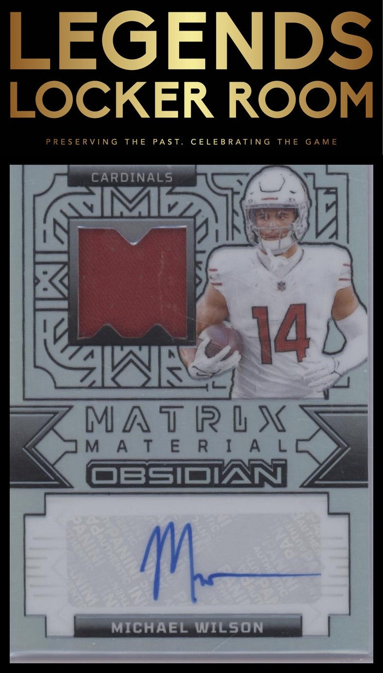 2024 Panini Obsidian - Matrix Material Autographs Silver #14 Michael Wilson #/99
