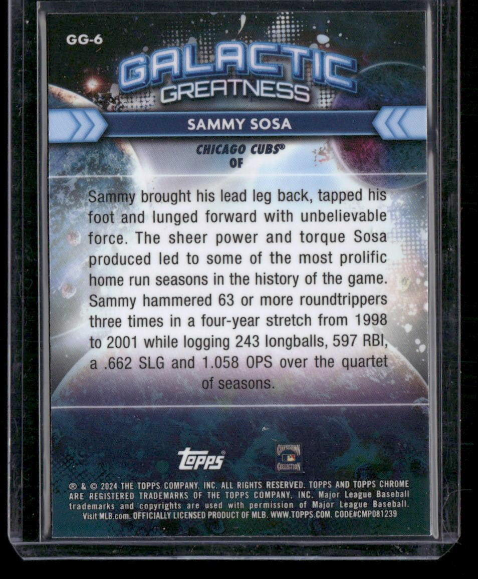 2024 Topps Chrome Cosmic #GG-6 Sammy Sosa Galactic Greatness