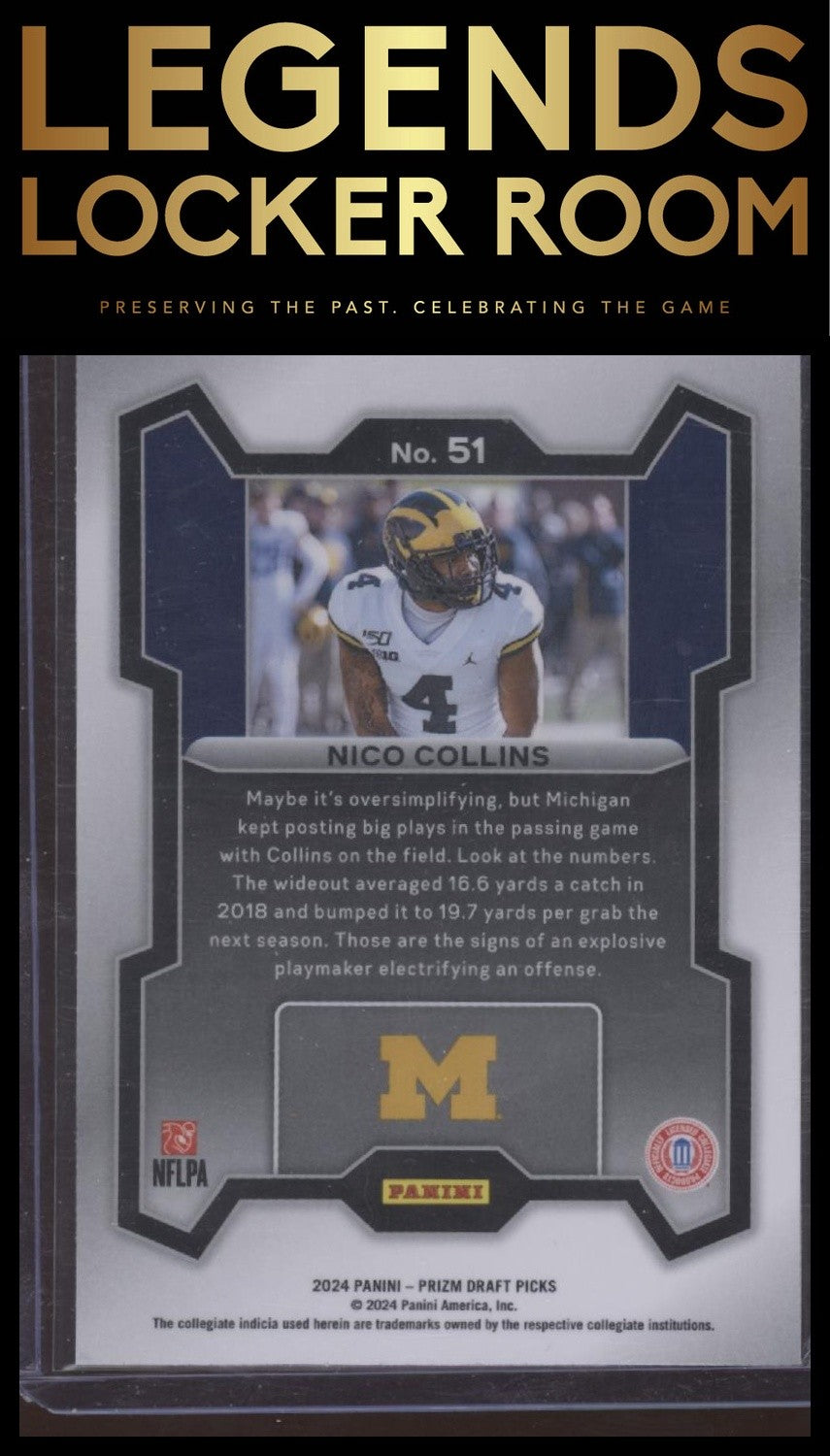 2024 Panini Prizm Draft Picks #51 Nico Collins