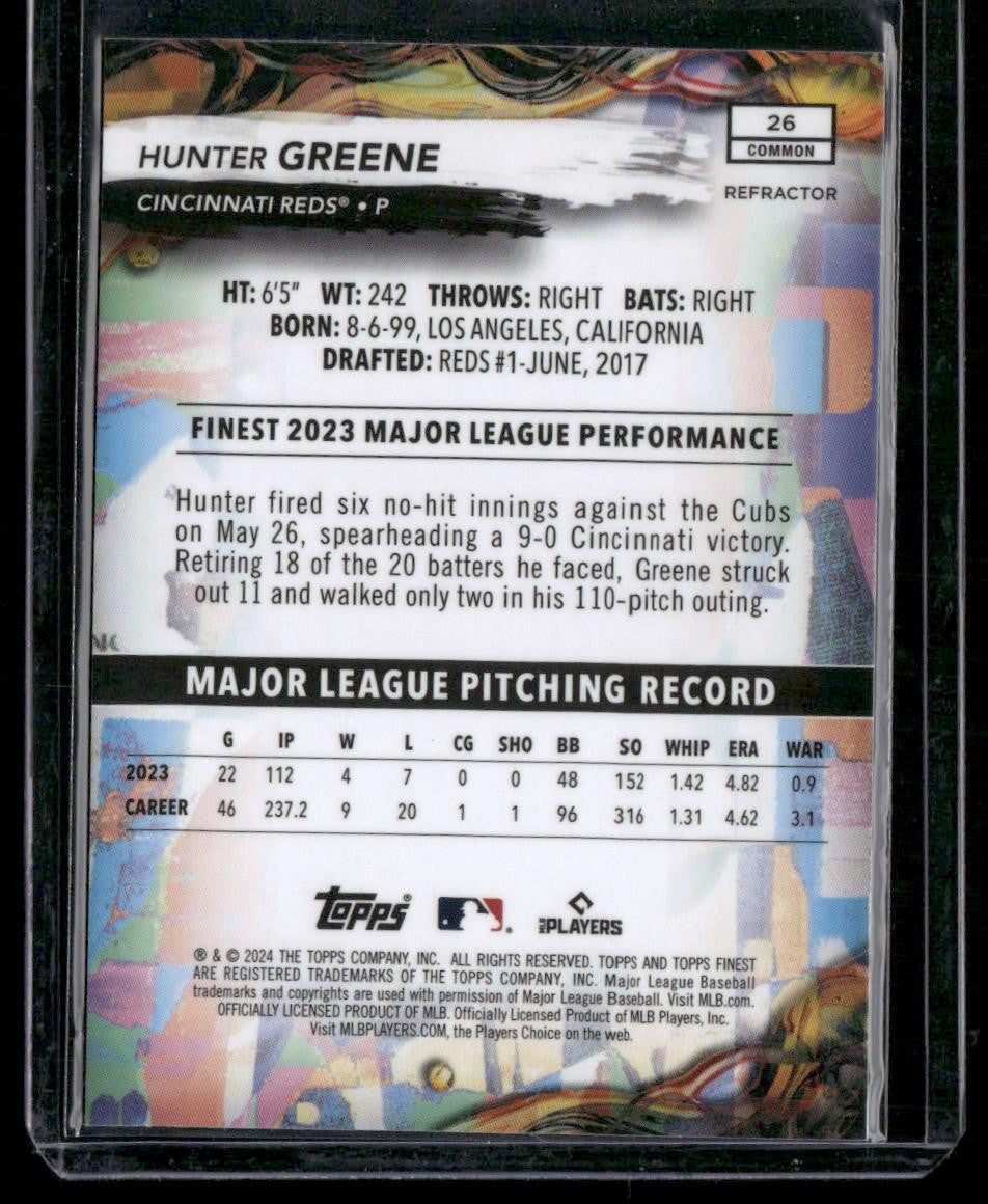2024 Finest #26 Hunter Greene Refractors