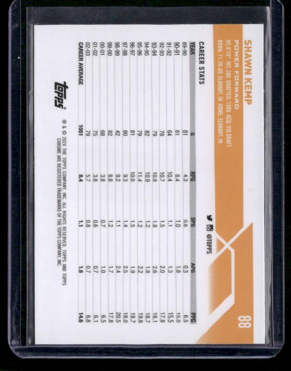 2023-24 Topps Chrome #88 Shawn Kemp
