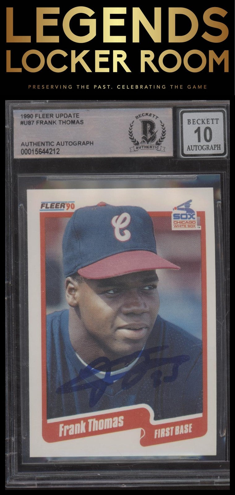 1990 Fleer Update #U-87 Frank Thomas auto