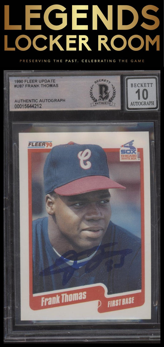 1990 Fleer Update #U-87 Frank Thomas auto