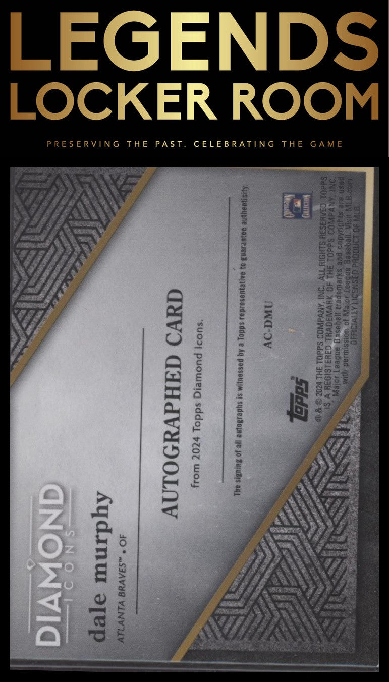 2024 Topps Diamond Icons #AC-DMU Dale Murphy Autographs Red #/5