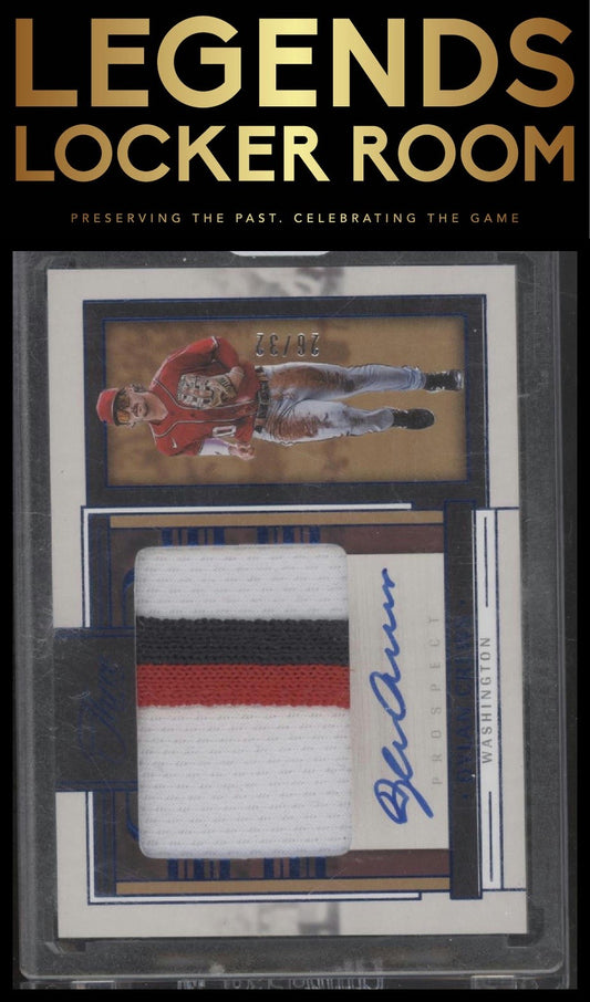 Dylan Crews 2024 Panini Three and Two Prospect Jersey Auto /32 RC