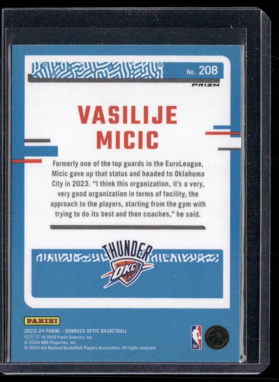 2023-24 Donruss Optic #208 Vasilije Micic