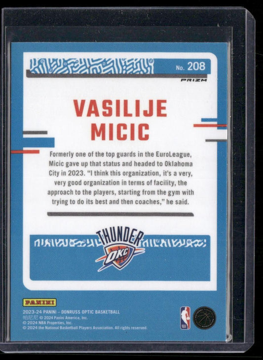 2023-24 Donruss Optic #208 Vasilije Micic