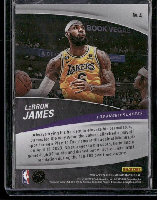 2022-23 Panini Mosaic #4 LeBron James Elevate