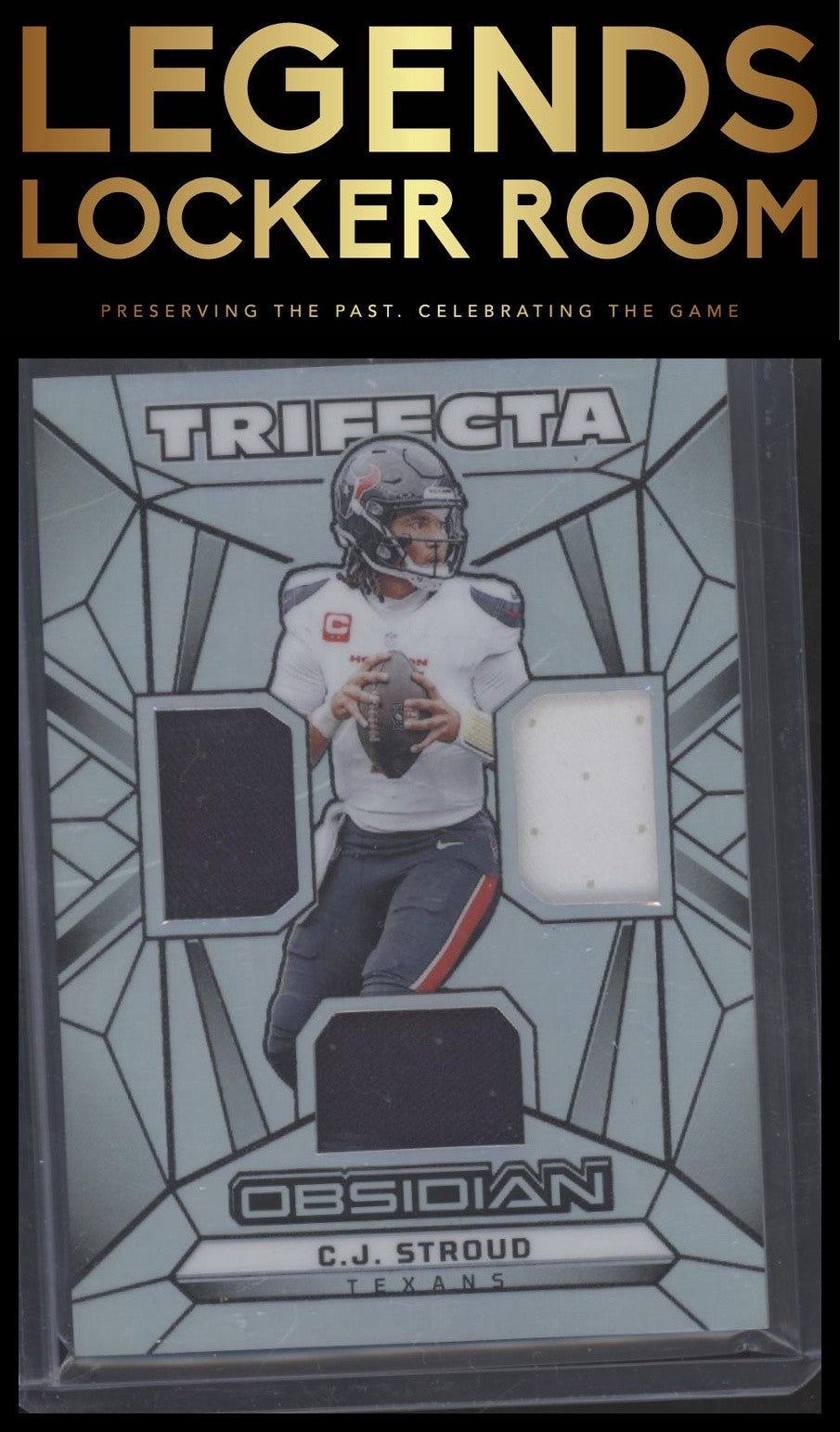 2024 Panini Obsidian - Trifecta Swatches Silver #20 C.J. Stroud #/99