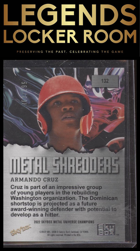 2022 SkyBox Metal Universe Champions #132 Armando Cruz Silver Dots