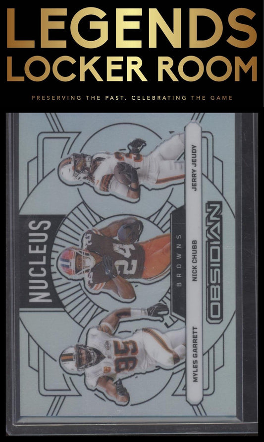2024 Panini Obsidian Nucleus Silver Jeudy/Garrett/Chubb /99