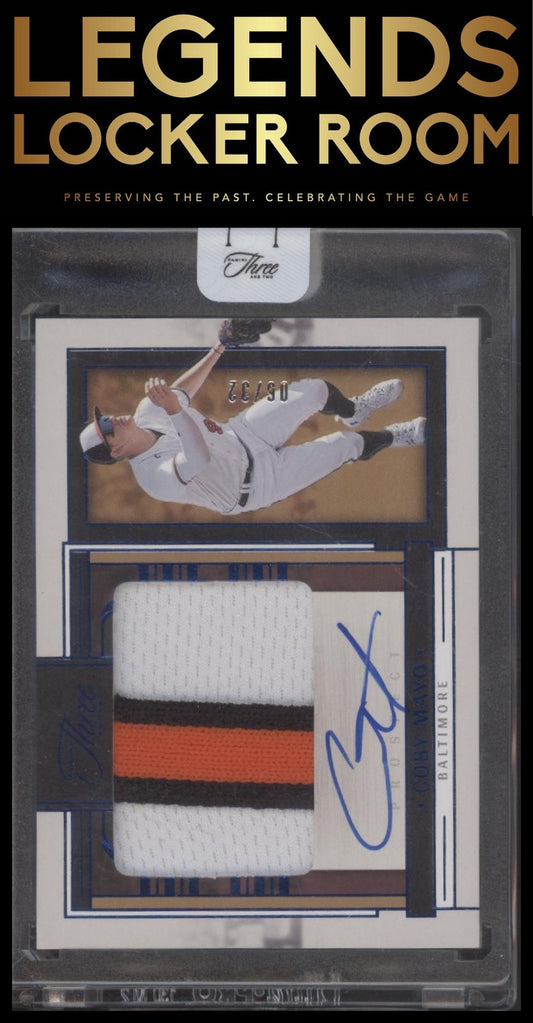 2024 Panini Three and Two Baseball Prospect Jersey Autograph Coby Mayo 5/32