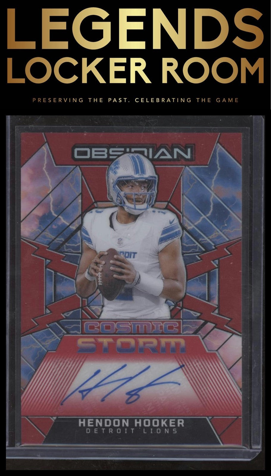 2024 Panini Obsidian Hendon Hooker Cosmic Storm Red /75
