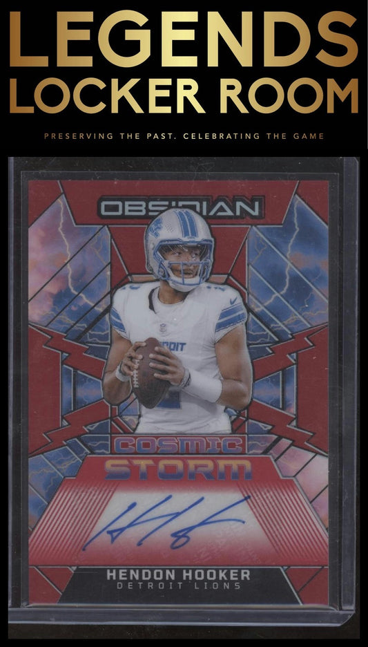 2024 Panini Obsidian Hendon Hooker Cosmic Storm Red /75