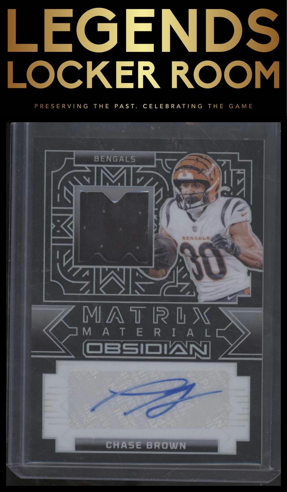 2024 Panini Obsidian - Matrix Material Autographs #MMA-CBN Chase Brown /299