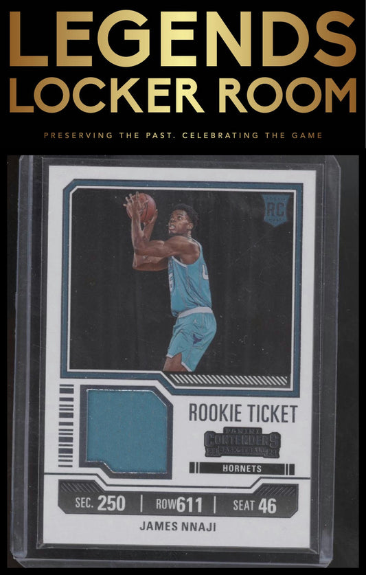 2023-24 Panini Contenders #RTS-NNJ James Nnaji Rookie Ticket Swatches