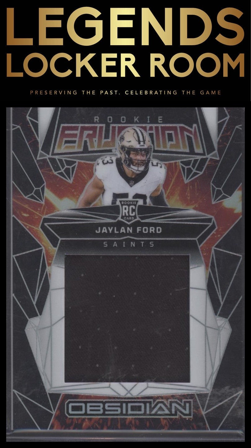 2024 Panini Obsidian - Rookie Eruption Materials #21 Jaylan Ford