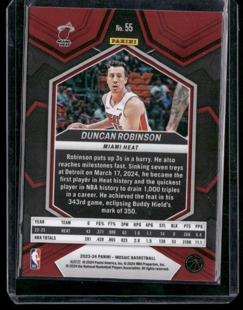 2023-24 Panini Mosaic #55 Duncan Robinson