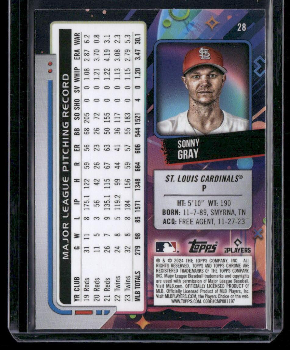 2024 Topps Chrome Cosmic #28 Sonny Gray