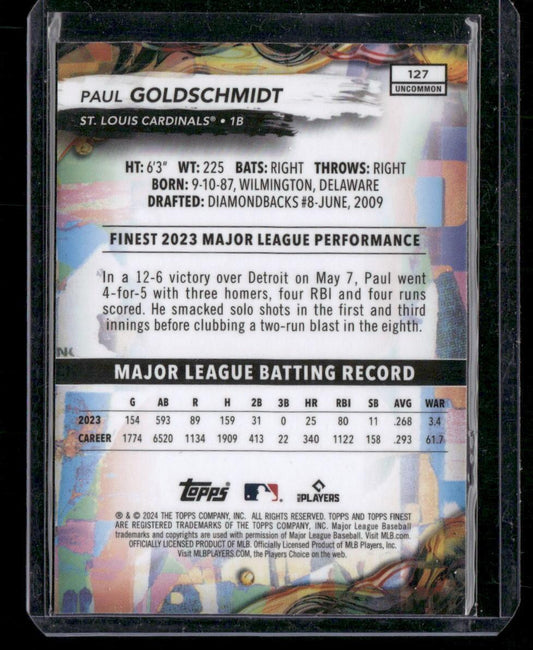 2024 Finest #127 Paul Goldschmidt