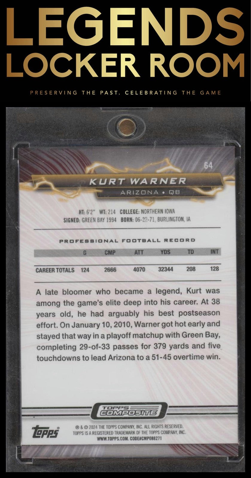 2023 Topps Composite #64 Kurt Warner Resurgence Teal Surge #/149
