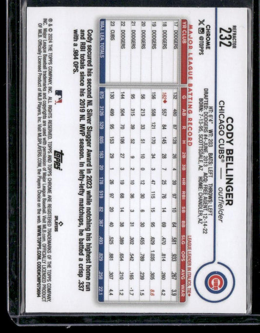 2024 Topps Chrome #232 Cody Bellinger Refractors