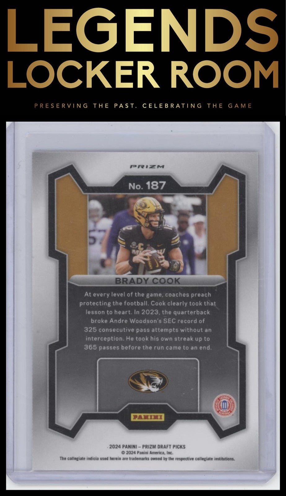 2024 Panini Prizm Draft Picks #187 Brady Cook Silver