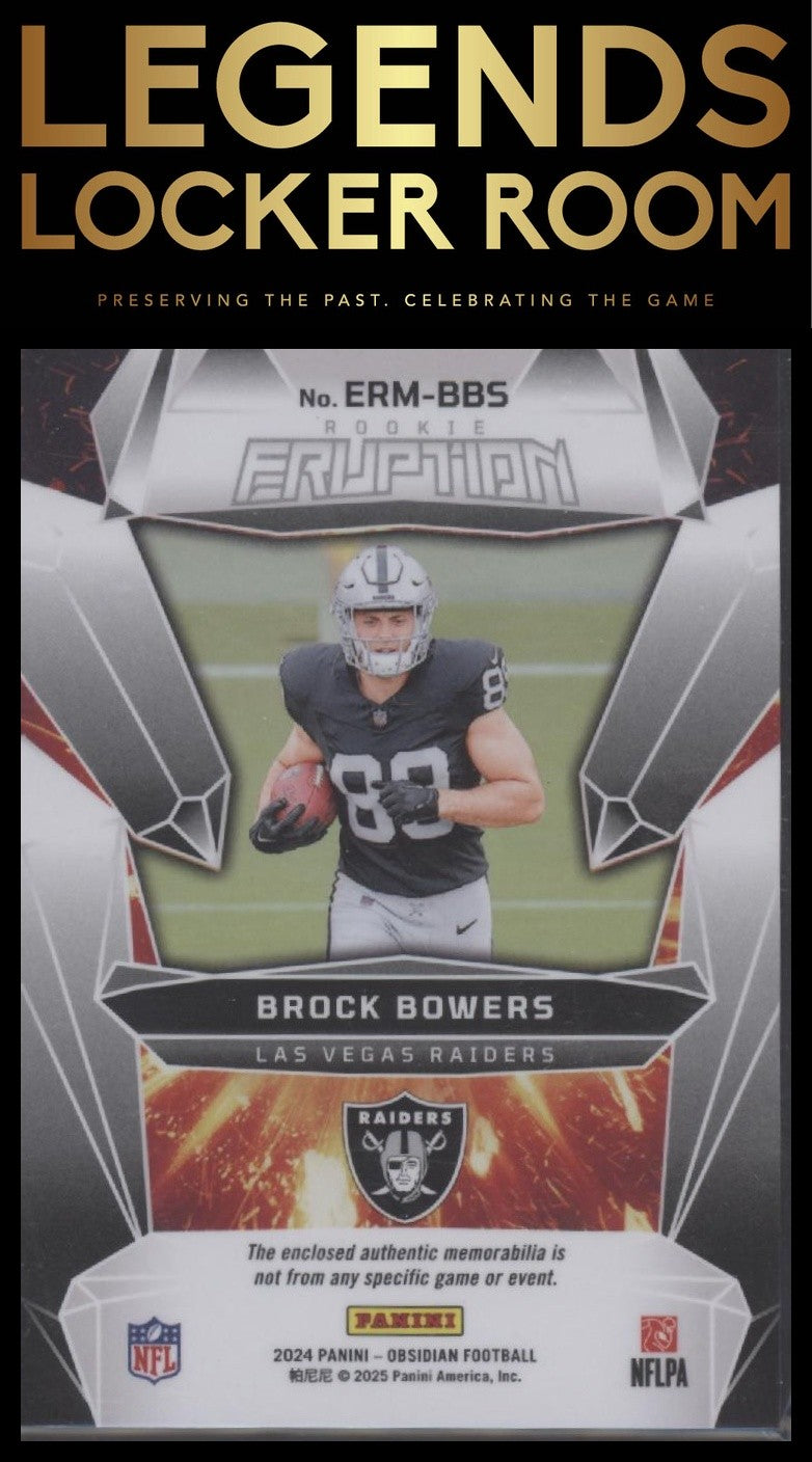 2024 Panini Obsidian - Rookie Eruption Materials #8 Brock Bowers