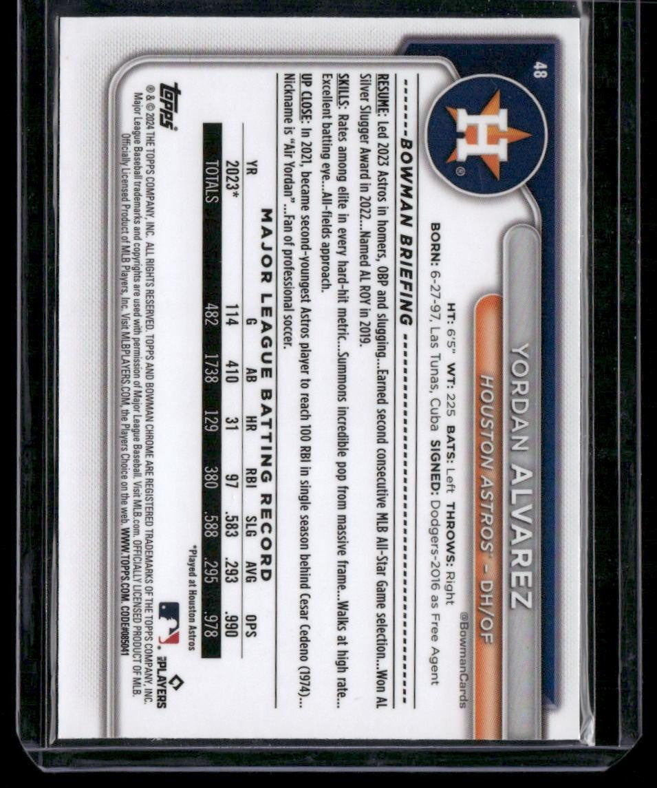 2024 Bowman Chrome #48 Yordan Alvarez