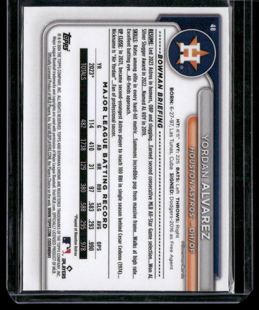 2024 Bowman Chrome #48 Yordan Alvarez