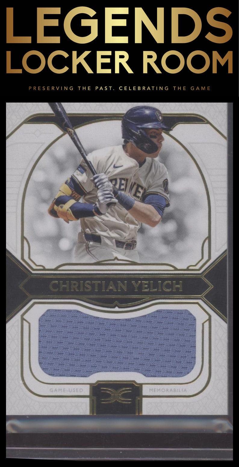2024 Topps Definitive Collection Christian Yelich Jumbo Relic Collection #/50
