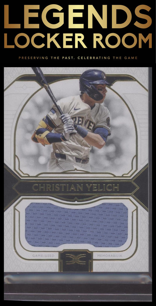 2024 Topps Definitive Collection Christian Yelich Jumbo Relic Collection #/50