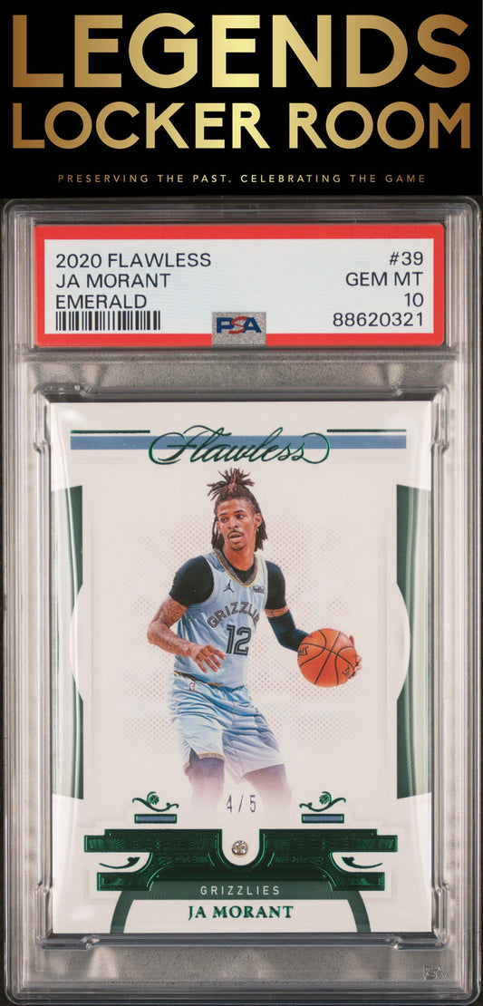 2020 Panini Flawless #39 Ja Morant Emerald PSA 10