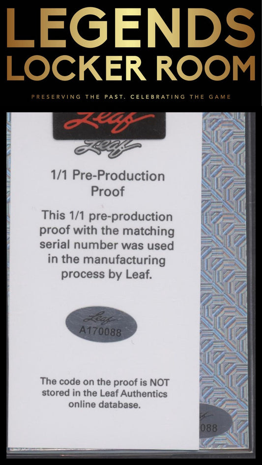 2022-23 Leaf Optichrome Nick Smith Jr. Draft Odyssey Autographs Mojo Zebra #/1