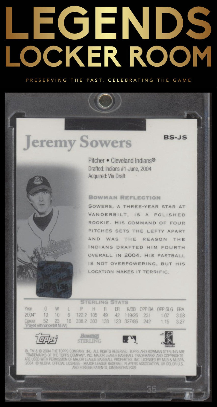 2004 Bowman Sterling #BS-JS Jeremy Sowers