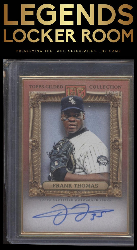 2024 Topps Gilded Frank Thomas Gold Framed Hall of Famers Auto Rose Gold #/50