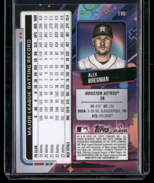 2024 Topps Chrome Cosmic #190 Alex Bregman